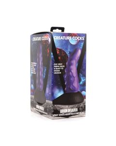 Creature Cocks Orion Invader Veiny Space Alien Silicone Dildo - Purple/Black